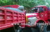 Traffic at Yekkar disrupted as tippers collide on narrow road